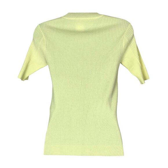 Judith & Charles Butter Yellow Ribbed Light Weight Knit Top Size S - Picture 5 of 7